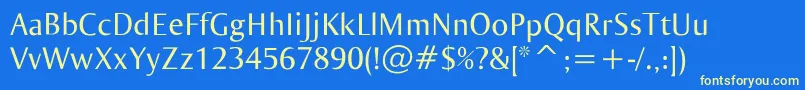 Ogirema Font – Yellow Fonts on Blue Background
