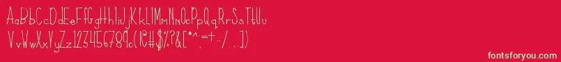 Klfrances Font – Green Fonts on Red Background