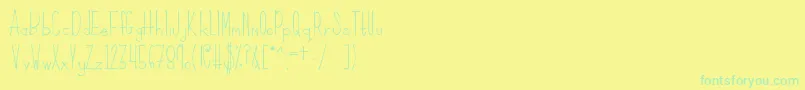 Więcej informacji o czcionce Klfrances Czcionka Klfrances – zielone czcionki na żółtym tle