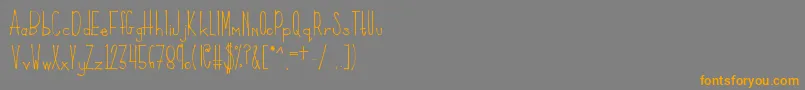 Klfrances Font – Orange Fonts on Gray Background