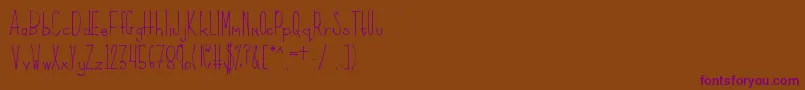 Klfrances Font – Purple Fonts on Brown Background