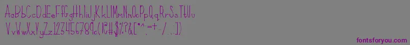 Klfrances Font – Purple Fonts on Gray Background