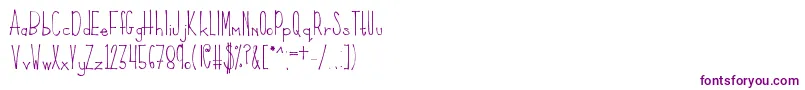 Klfrances Font – Purple Fonts on White Background