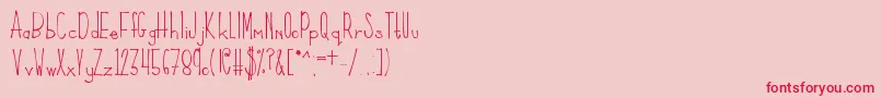 Klfrances Font – Red Fonts on Pink Background