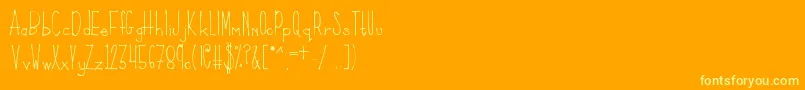 Klfrances Font – Yellow Fonts on Orange Background