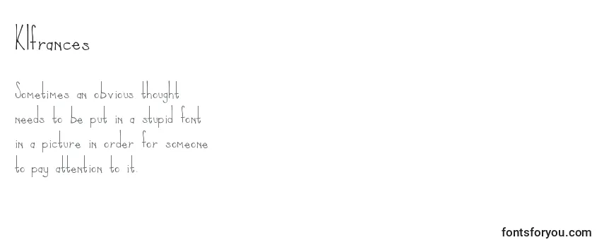 Schriftart Klfrances