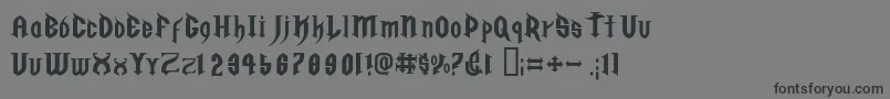 GolgothaRegularE. Font – Black Fonts on Gray Background
