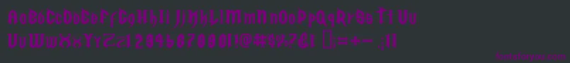 GolgothaRegularE. Font – Purple Fonts on Black Background