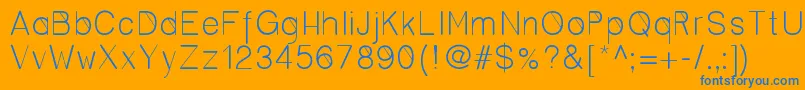 Шрифт Cero – синие шрифты на оранжевом фоне