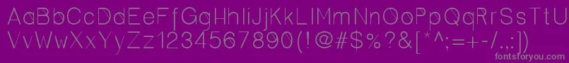 フォントCero – 紫の背景に灰色の文字