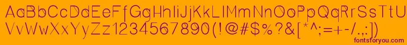 Cero Font – Purple Fonts on Orange Background