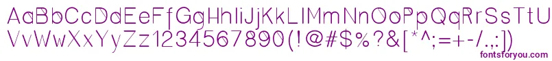 Cero-fontti – violetit fontit valkoisella taustalla