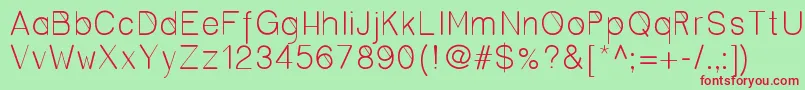 Cero Font – Red Fonts on Green Background