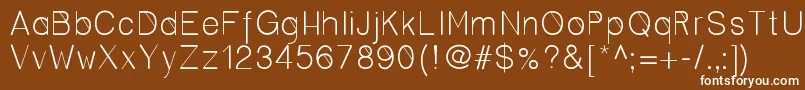 Шрифт Cero – белые шрифты на коричневом фоне