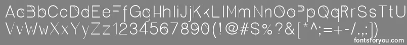 フォントCero – 灰色の背景に白い文字