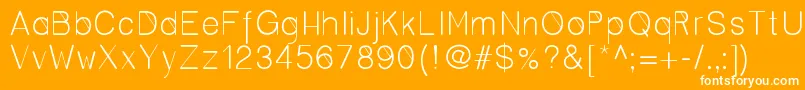 フォントCero – オレンジの背景に白い文字