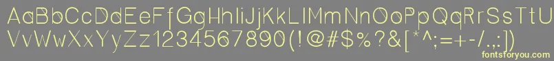 Шрифт Cero – жёлтые шрифты на сером фоне