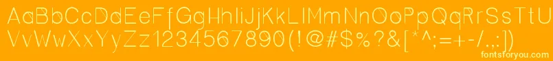 フォントCero – オレンジの背景に黄色の文字