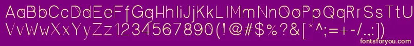 Cero Font – Yellow Fonts on Purple Background