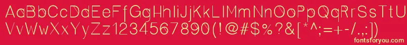 Cero Font – Yellow Fonts on Red Background