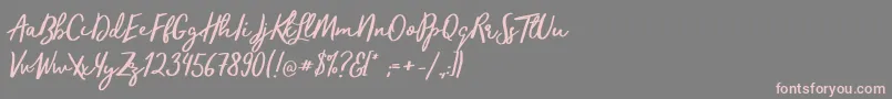 TrendsetterRegular Font – Pink Fonts on Gray Background