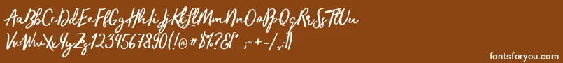 TrendsetterRegular Font – White Fonts on Brown Background