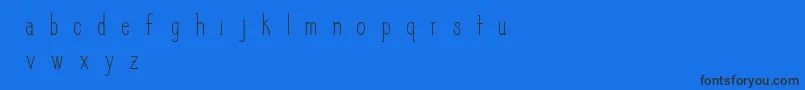 SlimPickins Font – Black Fonts on Blue Background