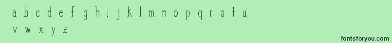 フォントSlimPickins – 緑の背景に黒い文字