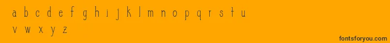 Шрифт SlimPickins – чёрные шрифты на оранжевом фоне
