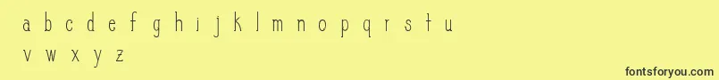 SlimPickins Font – Black Fonts on Yellow Background
