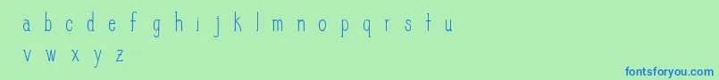 SlimPickins Font – Blue Fonts on Green Background