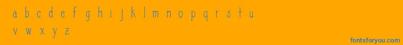 SlimPickins Font – Blue Fonts on Orange Background