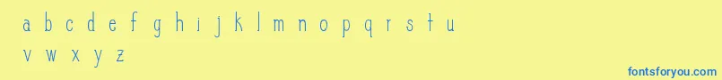 Шрифт SlimPickins – синие шрифты на жёлтом фоне