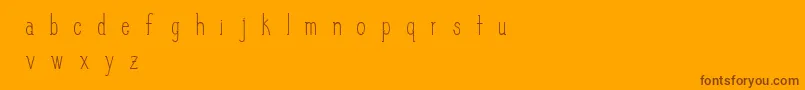 SlimPickins Font – Brown Fonts on Orange Background