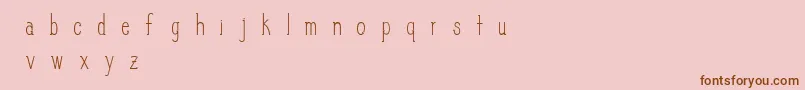Шрифт SlimPickins – коричневые шрифты на розовом фоне