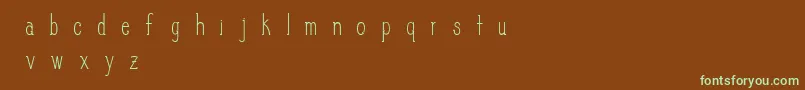 SlimPickins Font – Green Fonts on Brown Background