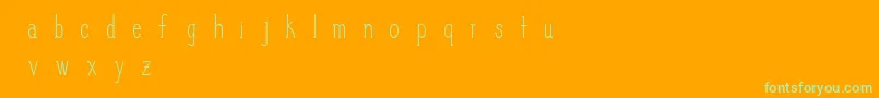SlimPickins Font – Green Fonts on Orange Background