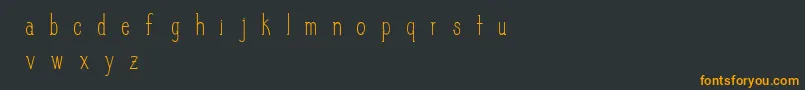 SlimPickins Font – Orange Fonts on Black Background