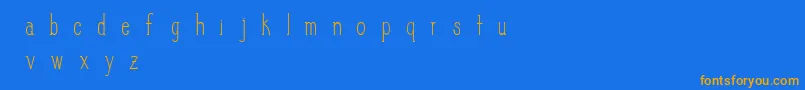 SlimPickins Font – Orange Fonts on Blue Background