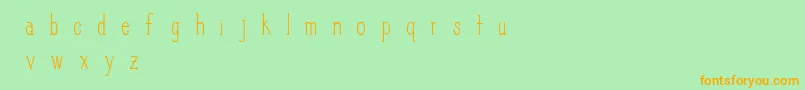 SlimPickins Font – Orange Fonts on Green Background