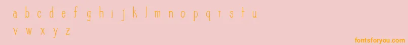 SlimPickins Font – Orange Fonts on Pink Background