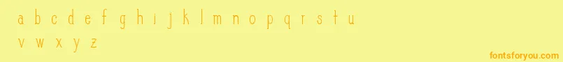 SlimPickins Font – Orange Fonts on Yellow Background