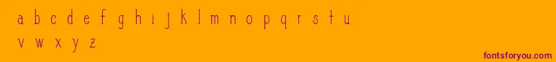 SlimPickins Font – Purple Fonts on Orange Background