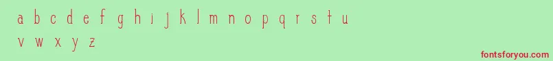 SlimPickins Font – Red Fonts on Green Background