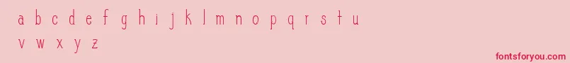SlimPickins Font – Red Fonts on Pink Background