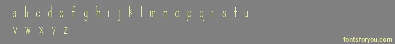 SlimPickins Font – Yellow Fonts on Gray Background