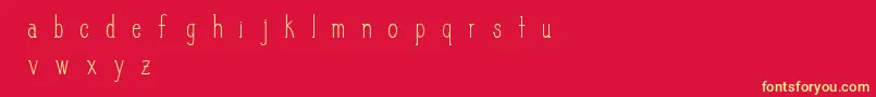 SlimPickins Font – Yellow Fonts on Red Background