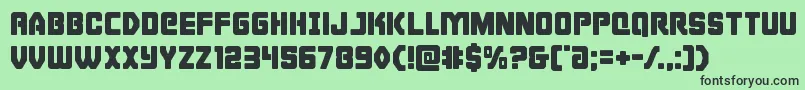 Cyborgrooster Font – Black Fonts on Green Background