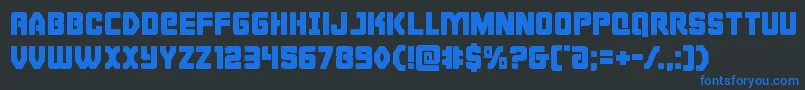 Cyborgrooster Font – Blue Fonts on Black Background