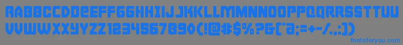 Cyborgrooster Font – Blue Fonts on Gray Background